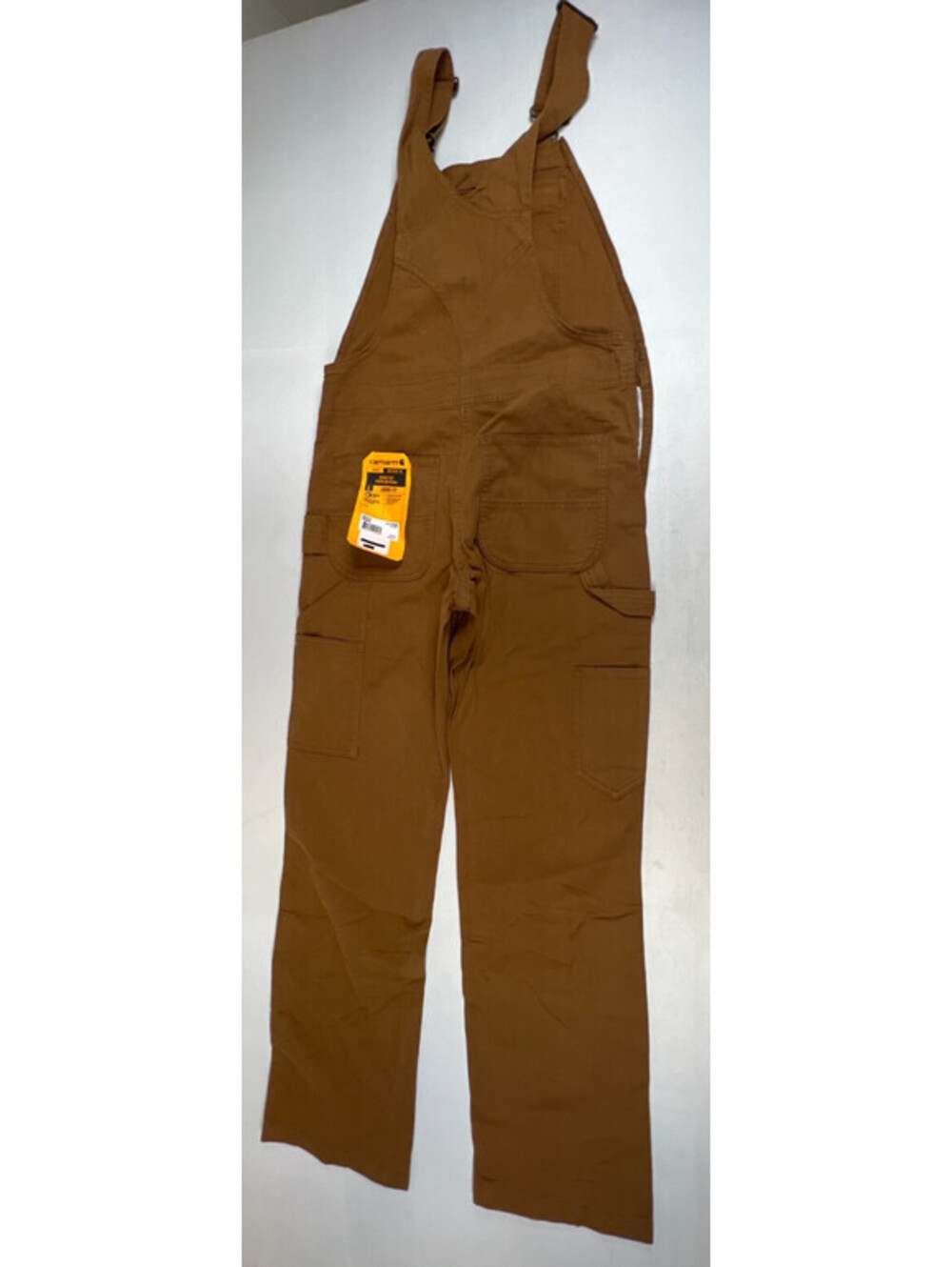 Carhartt Women XS Regular Brown Rugged Flex Canvas Bib Overall Pants 102438 211